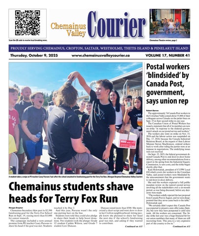 Chemainus Valley Courier, October 09, 2025